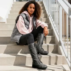 [Georgia] Faux Fur Lining Knee High Riding Boots