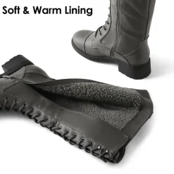 [Georgia] Faux Fur Lining Knee High Riding Boots