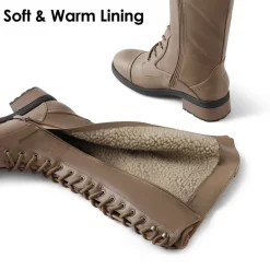 [Georgia] Faux Fur Lining Knee High Riding Boots