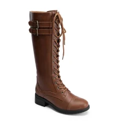 [Georgia] Faux Fur Lining Knee High Riding Boots
