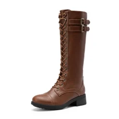 [Georgia] Faux Fur Lining Knee High Riding Boots