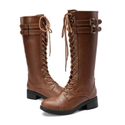 [Georgia] Faux Fur Lining Knee High Riding Boots