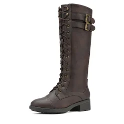 [Georgia] Faux Fur Lining Knee High Riding Boots
