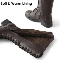 [Georgia] Faux Fur Lining Knee High Riding Boots