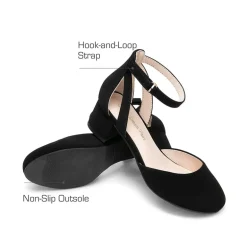 Girls’ Almond-Toe Block Heel Dress Shoes