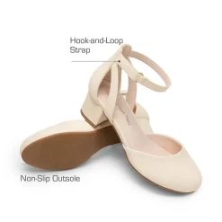 Girls’ Almond-Toe Block Heel Dress Shoes