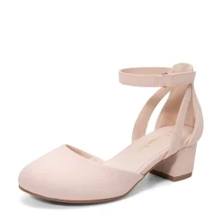 Girls’ Almond-Toe Block Heel Dress Shoes