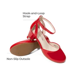 Girls’ Almond-Toe Block Heel Dress Shoes