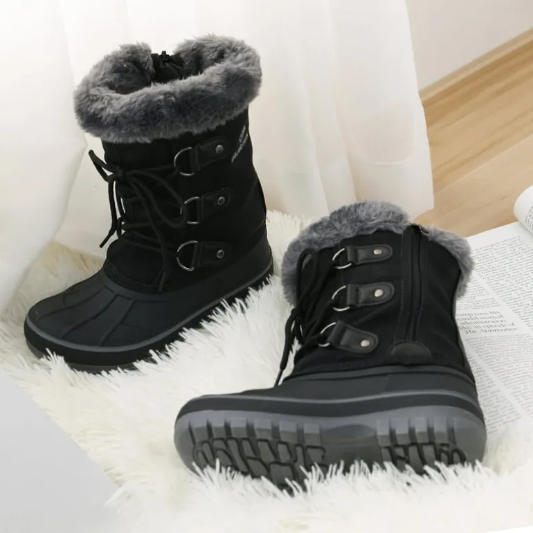 Girls and Boys Fur Lined Winter Snow Boots