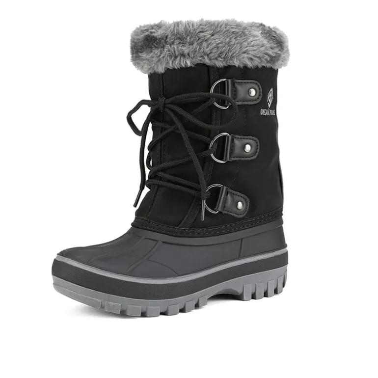 Girls and Boys Fur Lined Winter Snow Boots
