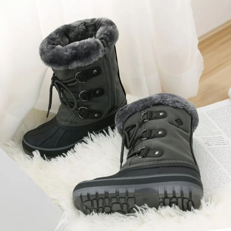 Girls and Boys Fur Lined Winter Snow Boots