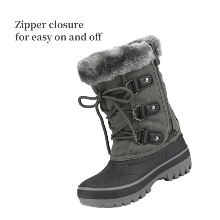 Girls and Boys Fur Lined Winter Snow Boots