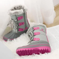 Girls and Boys Fur Lined Winter Snow Boots