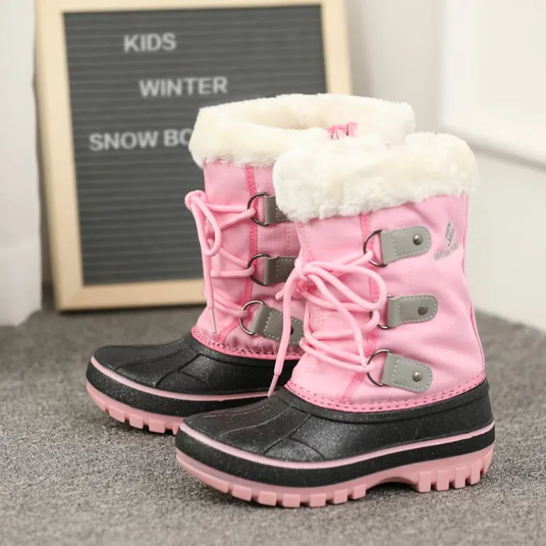 Girls and Boys Fur Lined Winter Snow Boots