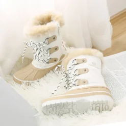 Girls and Boys Fur Lined Winter Snow Boots
