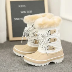 Girls and Boys Fur Lined Winter Snow Boots
