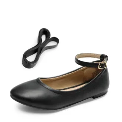 Girls Ankle-Strap Ballerina Flat Shoes