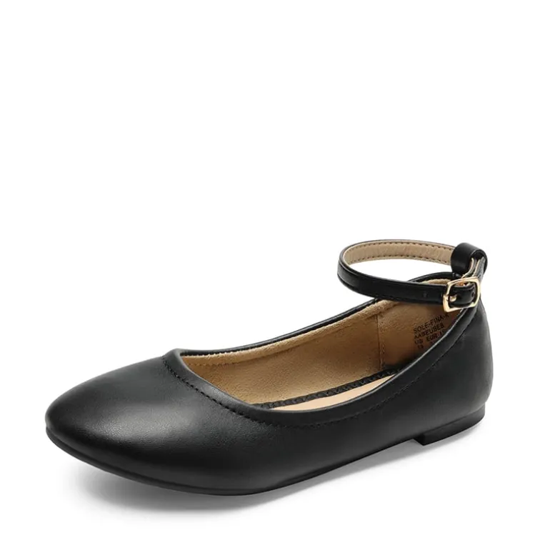 Girls Ankle-Strap Ballerina Flat Shoes