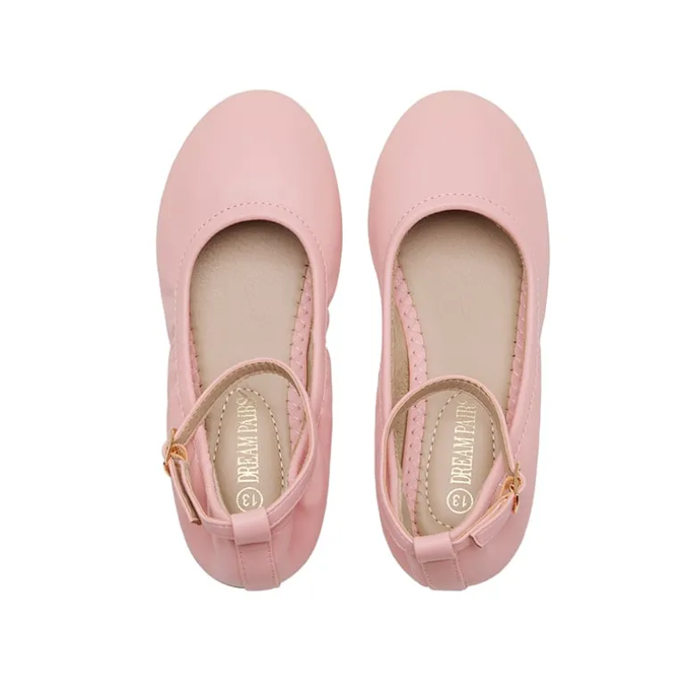 Girls Ankle-Strap Ballerina Flat Shoes