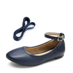Girls Ankle-Strap Ballerina Flat Shoes
