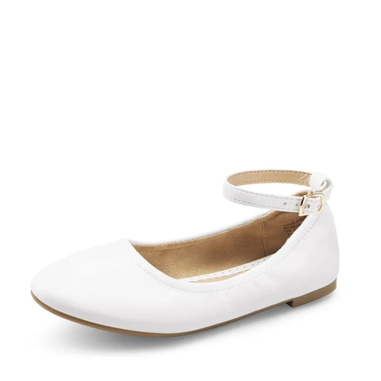 Girls Ankle-Strap Ballerina Flat Shoes