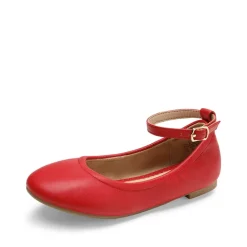 Girls Ankle-Strap Ballerina Flat Shoes