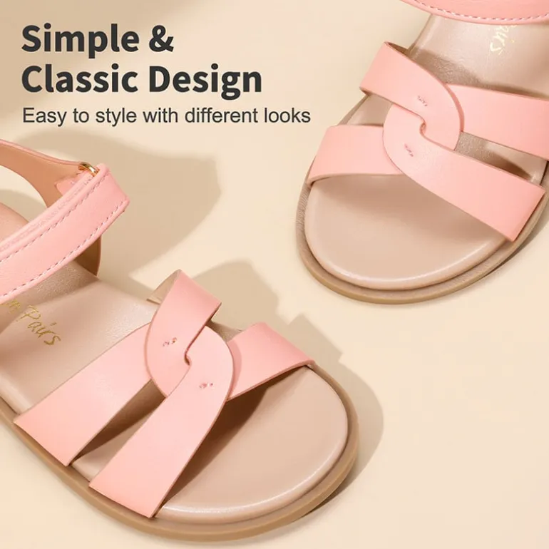 Girls Ankle Strap Strappy Flat Sandals