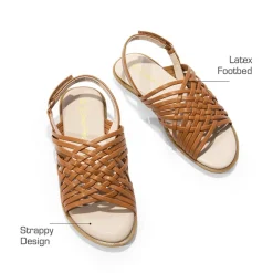 Girls' Ankle-Strap Strappy Flat Sandals