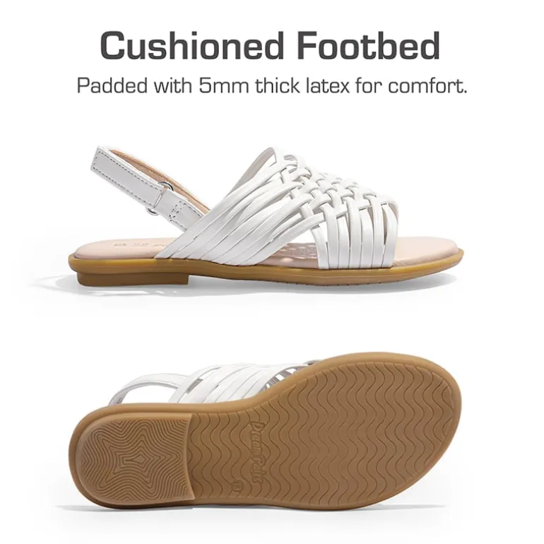 Girls' Ankle-Strap Strappy Flat Sandals