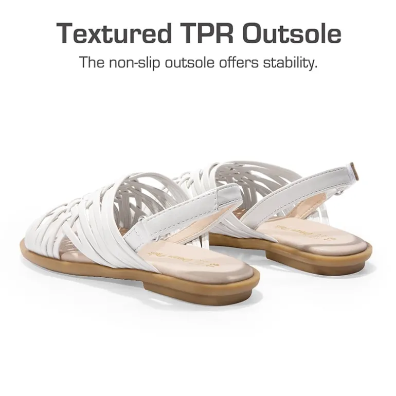 Girls' Ankle-Strap Strappy Flat Sandals
