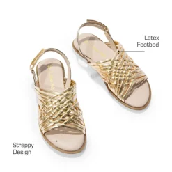 Girls' Ankle-Strap Strappy Flat Sandals