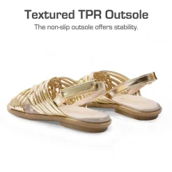 Girls' Ankle-Strap Strappy Flat Sandals