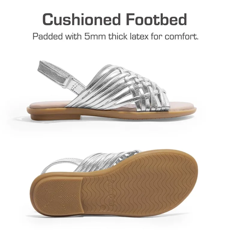 Girls' Ankle-Strap Strappy Flat Sandals