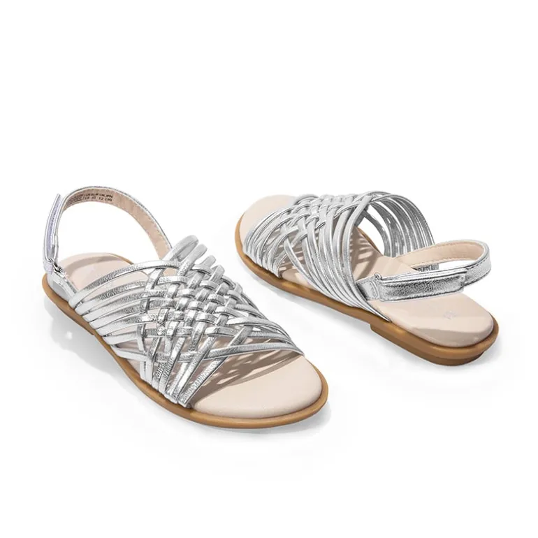 Girls' Ankle-Strap Strappy Flat Sandals