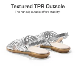 Girls' Ankle-Strap Strappy Flat Sandals
