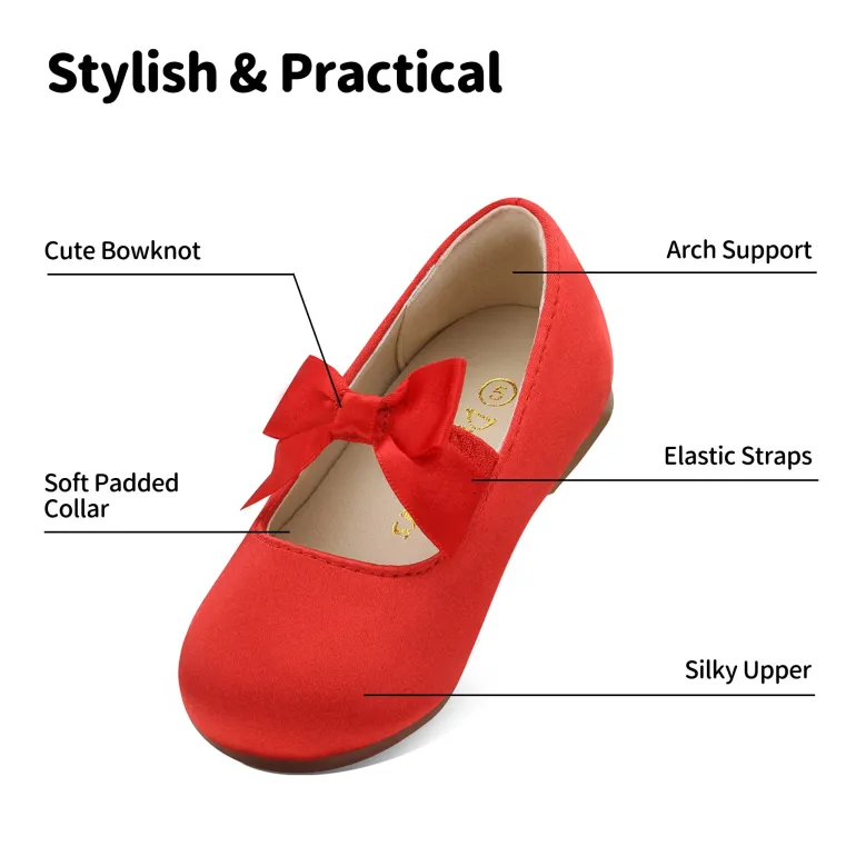 Girls Bow Ballerina Flats