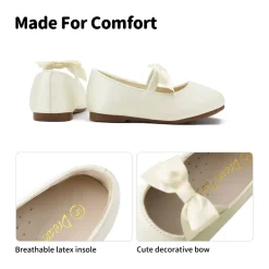 Girls Bow Ballerina Flats