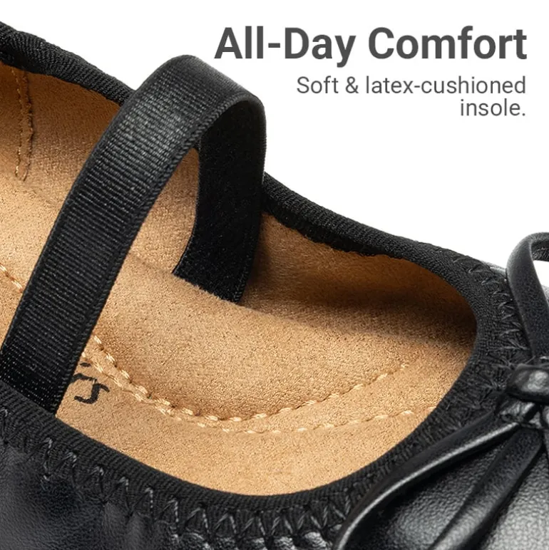 Girls’ Bow Dress Flats with Arch Support