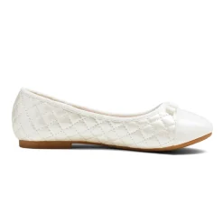 Girls Bow Slip-Resistant Ballerina Flats
