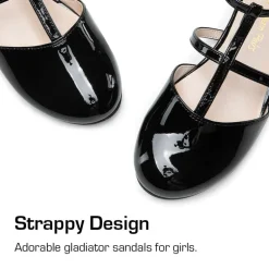 Girls’ Buckle Strap Vegan Leather Dress Shoes