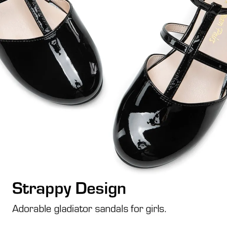 Girls’ Buckle Strap Vegan Leather Dress Shoes