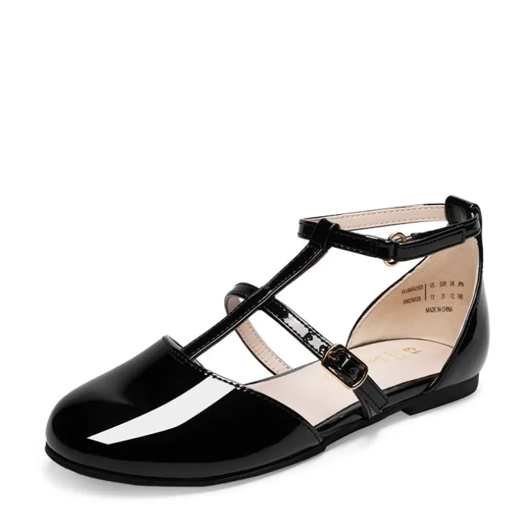Girls’ Buckle Strap Vegan Leather Dress Shoes