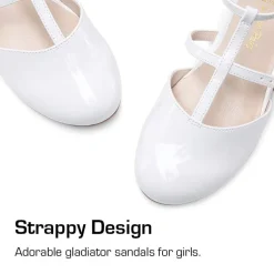 Girls’ Buckle Strap Vegan Leather Dress Shoes