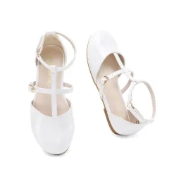 Girls’ Buckle Strap Vegan Leather Dress Shoes