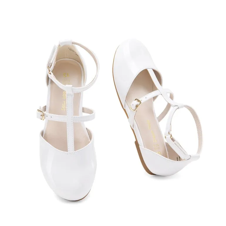 Girls’ Buckle Strap Vegan Leather Dress Shoes
