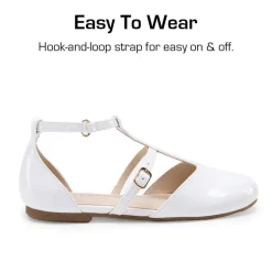 Girls’ Buckle Strap Vegan Leather Dress Shoes