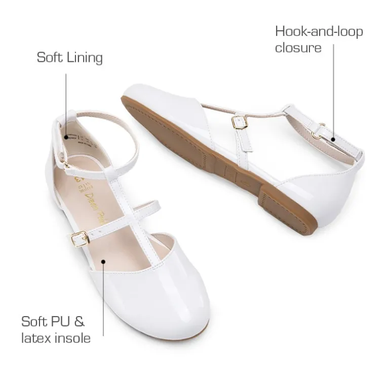 Girls’ Buckle Strap Vegan Leather Dress Shoes
