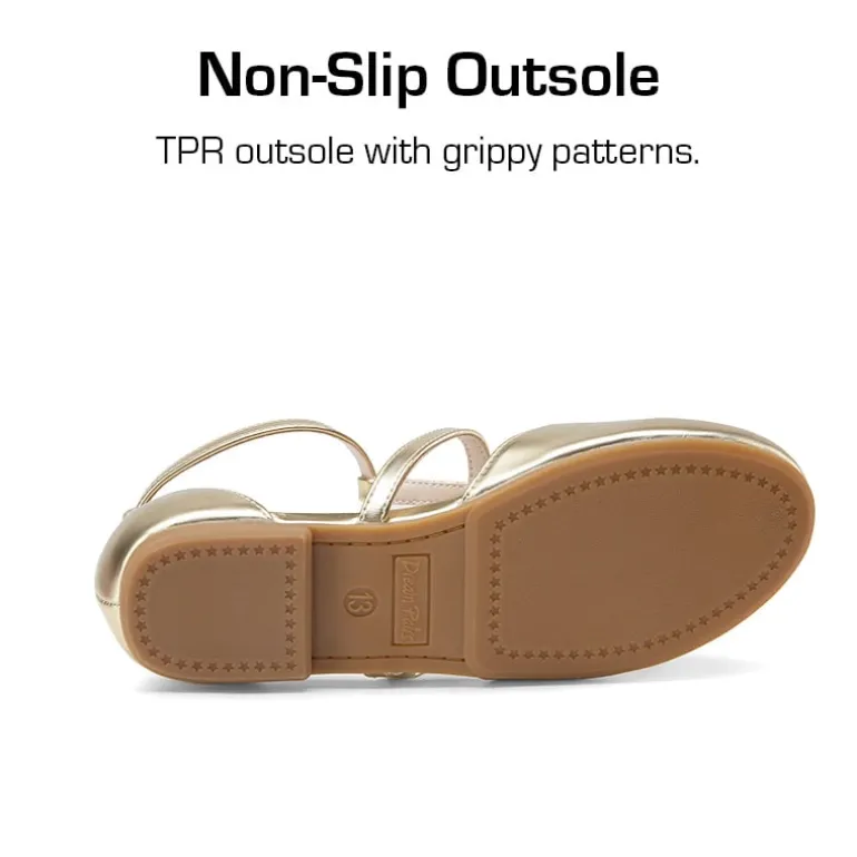 Girls’ Buckle Strap Vegan Leather Dress Shoes