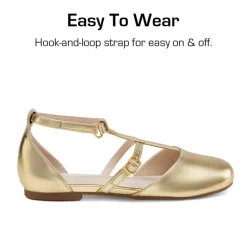 Girls’ Buckle Strap Vegan Leather Dress Shoes