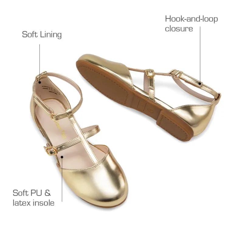 Girls’ Buckle Strap Vegan Leather Dress Shoes